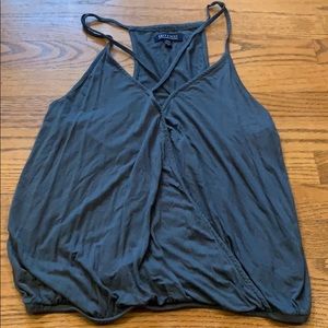 Blue/gray cross over tank top